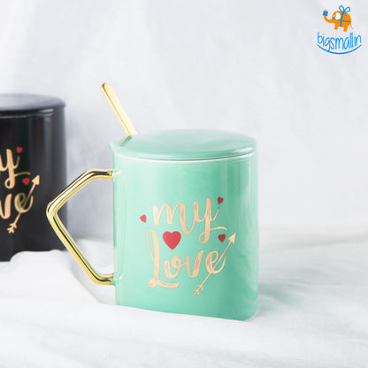 Be My Love Mug With Lid & Spoon